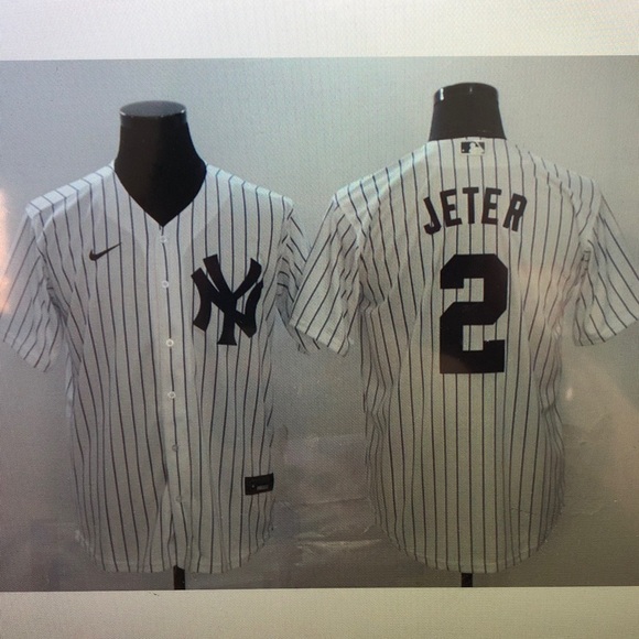 😜Derek Jeter White Stitched Jersey🤗